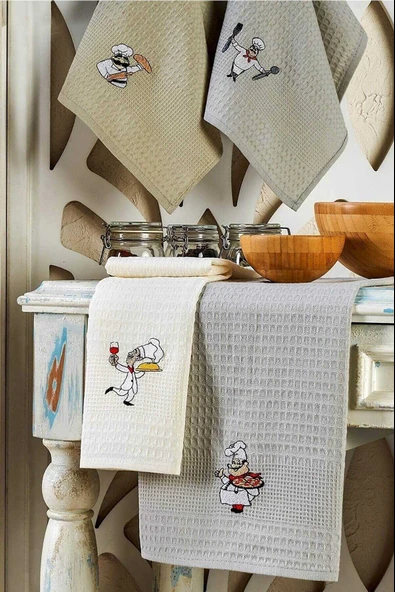 6 Parça Mutfak Kurulama Bezi 30 X 50 Cm Chef - Resim 3