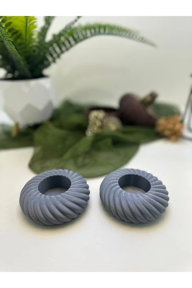 Butik Mumluk Spiral Şekilli 2'li 3d Baskı - Resim 3