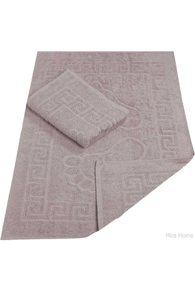 2 Li Banyo Ayak Havlusu %100 Pamuk 50X70 Cm Menesch Mürdüm ürün görseli 1