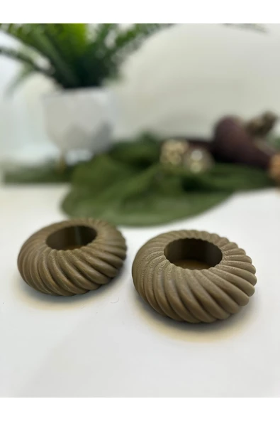 Butik Mumluk Spiral Şekilli 2'li 3d Baskı - Resim 3
