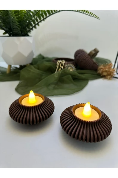 Butik Mumluk Modern Tasarımlı 3d Baskı 2'li ürün görseli 1