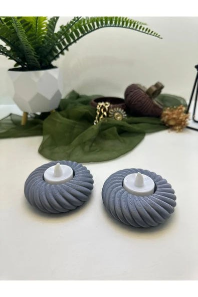 Butik Mumluk Spiral Şekilli 2'li 3d Baskı - Resim 2