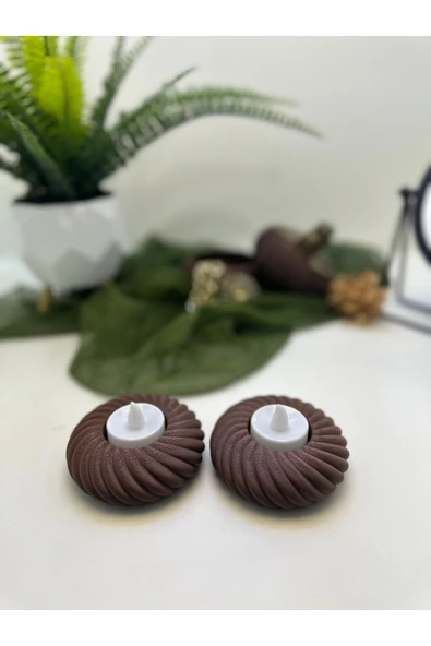 Butik Mumluk Spiral Şekilli 2'li 3d Baskı - Resim 3