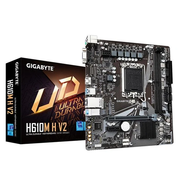 Gigabyte H610M-H-V2 Intel LGA1700 DDR5 Micro ATX Anakart ürün görseli 1