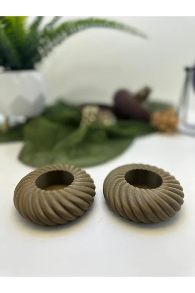 Butik Mumluk Spiral Şekilli 2'li 3d Baskı - Resim 4
