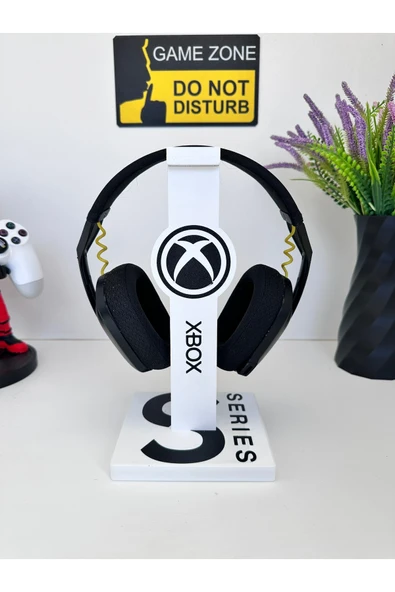 Butik 3d Baskı Beyaz-Siyah XBox S Serisi Tasarımlı Kulaklık Tutucu ürün görseli 1