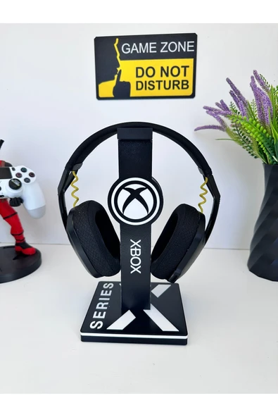 Butik 3d Baskı Siyah Beyaz XBox X Serisi Tasarımlı Kulaklık Tutucu ürün görseli 1