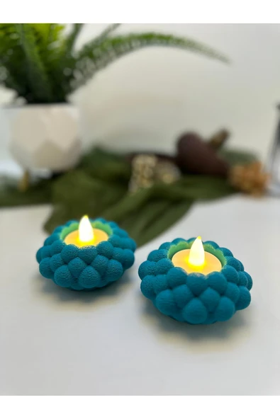 Butik Mumluk Bubble Şekilli 2'li 3d Baskı ürün görseli 1