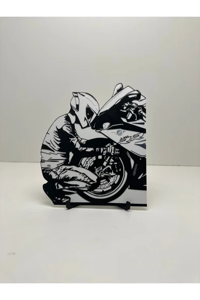 Butik 3D Baskı Motorcu Tablo V1 ürün görseli 1