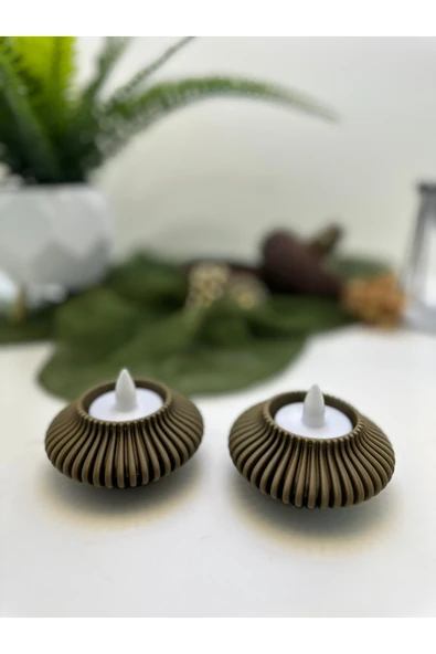 Butik Mumluk Modern Tasarımlı 3d Baskı 2'li - Resim 2