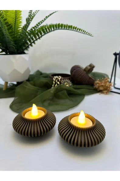 Butik Mumluk Modern Tasarımlı 3d Baskı 2'li ürün görseli 1