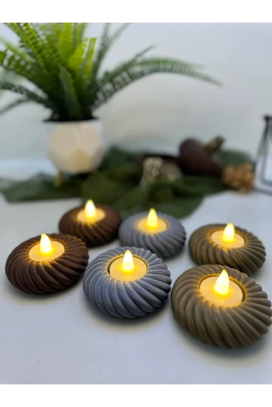 Butik Mumluk Spiral Şekilli 6'lı Set 3d Baskı ürün görseli 1