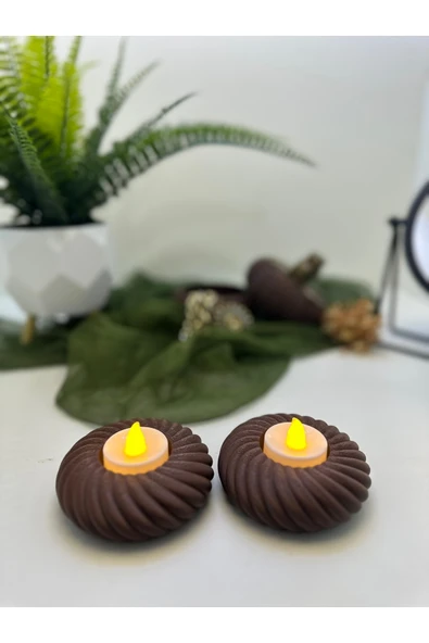 Butik Mumluk Spiral Şekilli 2'li 3d Baskı ürün görseli 1
