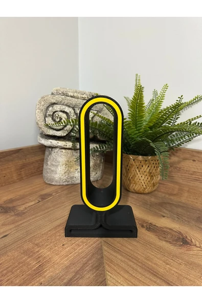 Butik Gamer Kulaklık Standı - Dekoratif Kulaklık Tutucu Sarı-Siyah 24.5 cm ürün görseli 1