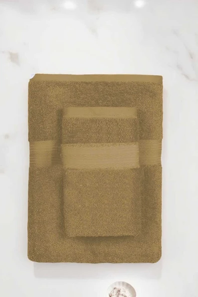 2 Parça Battal Lüks Premium Banyo Spa Havlu Takımı 90x170 Cm Kahve ürün görseli 1