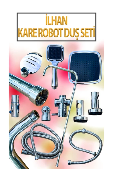 Kare Duş Seti Robot 95 Cm Uzunluğunda - Resim 4