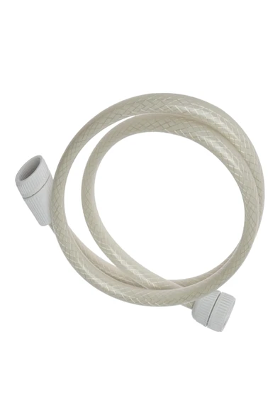 Elektrikli Şofben Duş Hortumu PVC 2 Metre Örgülü Beyaz ürün görseli 1