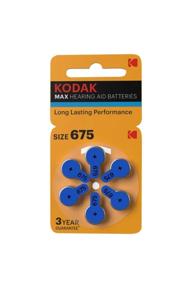 Kodak 675 Numaralı Işitme Cihazı Pili Pakette 6 Adet Bulunur ürün görseli 1