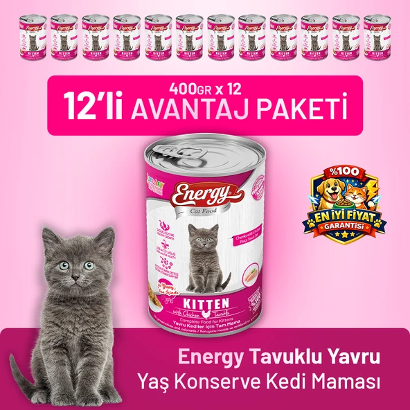 Tavuklu Yavru Yaş Kedi Maması 400 g - 12 Adet ürün görseli 1