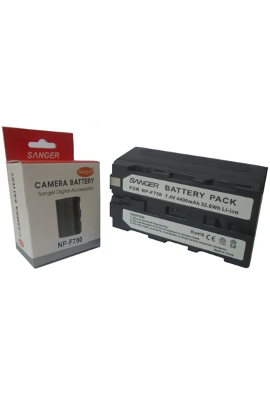 SANGER Np-f750 Sony Kamera Bataryası, F750 Orta Boy Sony Kamera Bataryası, Nx100, Nx200 Bataryası ürün görseli 1
