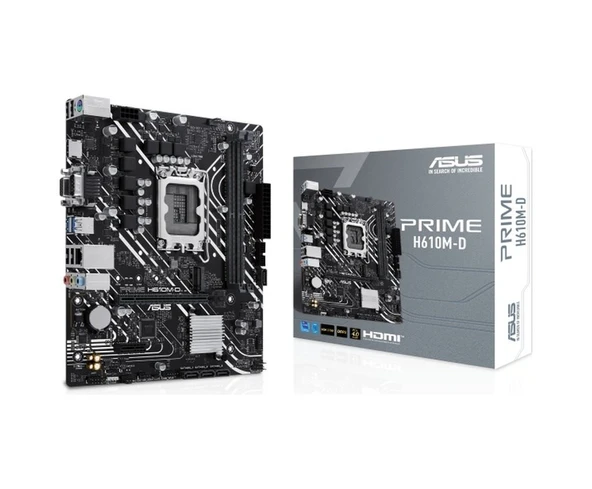 Asus Prime H610M-D Intel LGA1700 DDR5 Micro ATX Anakart ürün görseli 1