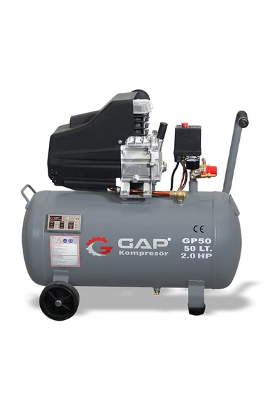 GAP Kompresör Hava Kompresörü Pistonlu 50 lt 8 Bar 2 Hp GP50 - Resim 4