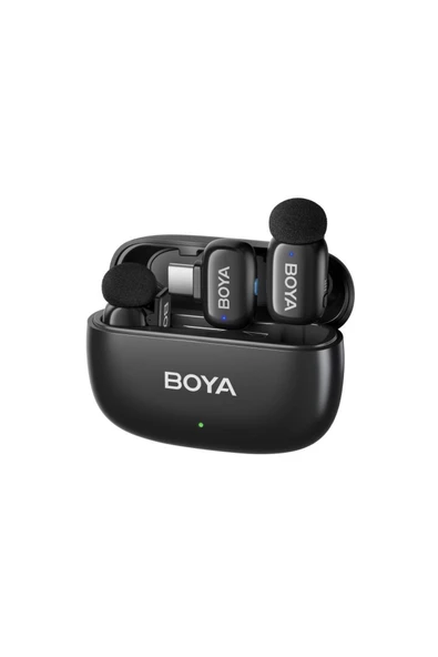 BOYA Mini 2 AI Kablosuz Yaka Mikrofonu Type-C Mat Siyah - SKU02 ürün görseli 1