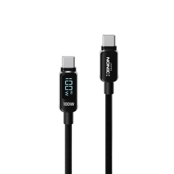 Xenon Smart Type-C to Type-C Hızlı Şarj Kablosu | 100W PD, 1.2m, 480Mbps, Led Gösterge, Örgü (X6428) ürün görseli 1