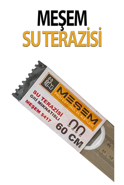 Gri Mıknatıslı Su Terazisi 60 cm - Resim 4