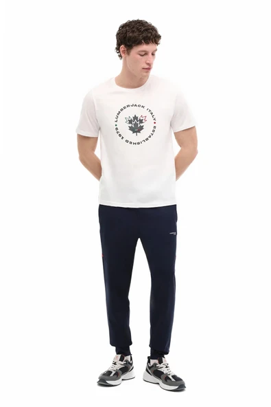 Lumberjack   6M ML RENATO 11ITL 1030 6FX Erkek Beyaz T-Shirt - 102054863 ürün görseli 1