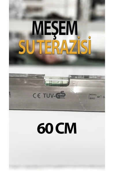 Gri Mıknatıslı Su Terazisi 60 cm - Resim 2