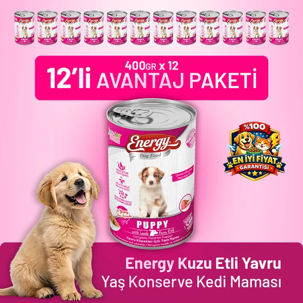 Kuzu Etli Yavru Yaş Köpek Maması 400 g - 12 Adet ürün görseli 1