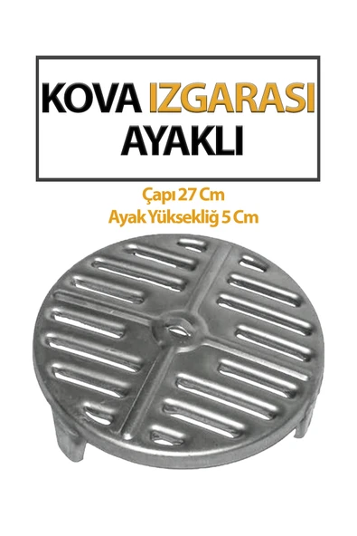 Soba Kova Izgarası Önden Delikli Kovalara Uyumlu. Kalın Saç. Çapı 27 Cm Ayak Yüksekliği 5 Cm ürün görseli 1