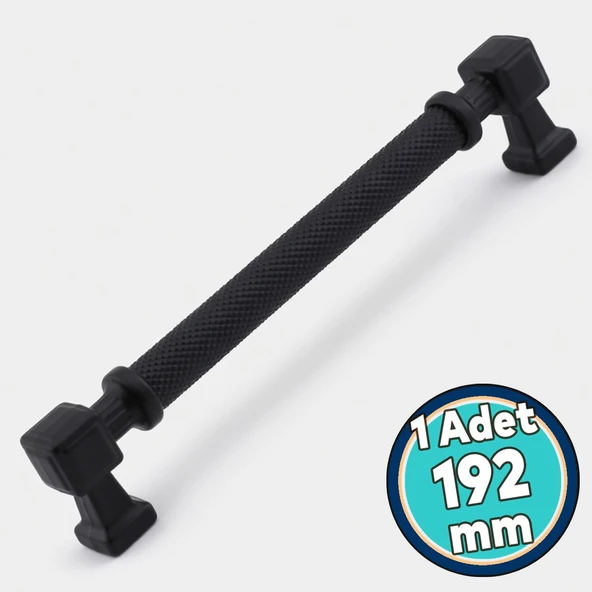 Mat Siyah Metal Kulp 192 mm Mobilya Çekmece Mutfak Dolabı Dolap Modern Kapak Kulpları ürün görseli 1