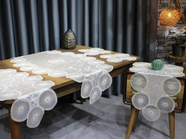 Çeyiz Diyarı Güneş Kadife 5 Parça Salon Takımı Cappucino ürün görseli 1