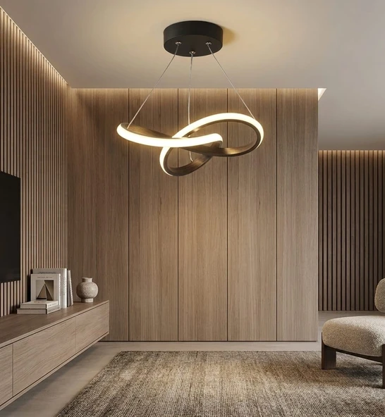LZY Avize Store Kar Çiçeği Siyah Avize Modern Salon, Mutfak, Çocuk Odası ve Antre Aydınlatma ürün görseli 1
