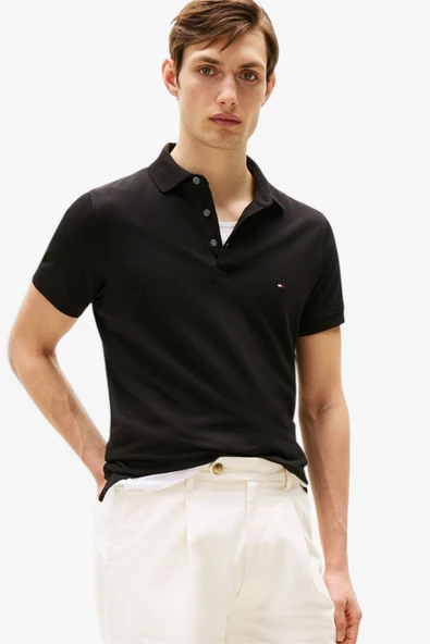Tommy Hilfiger   CORE 1985 SLIM POLO Erkek Siyah T-Shirt - MW0MW17771 ürün görseli 1