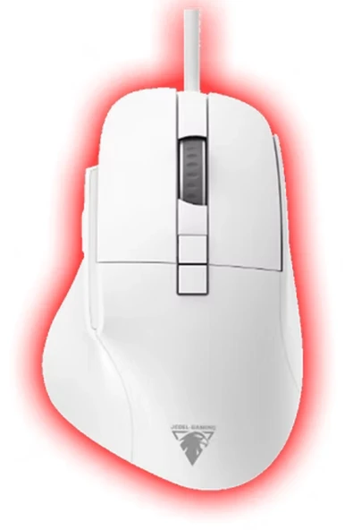 Jedel CP102 Beyaz Professional 7 Butonlu RGB Işıklı Ergonomik Kablolu Mouse ürün görseli 1