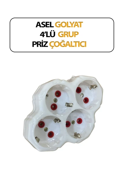 4'lü Golyat Priz Fiş Çoğaltıcı ürün görseli 1