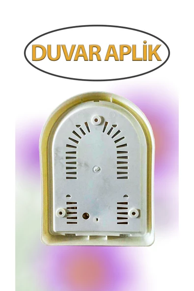 Duvar Tip Aplik PLastik Gövde Mika Kapak 220 Volt - Resim 4