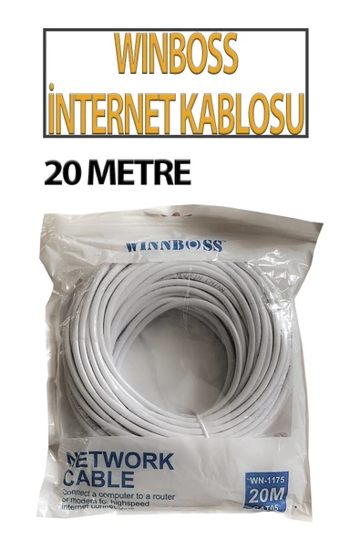 20 Metre Cat5 Internet Kablosu Ethernet Cat 5 ürün görseli 1
