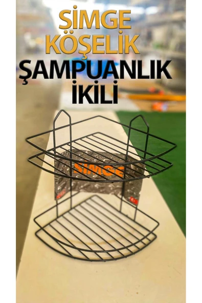 2'li Köşelik Şampuanlık Paslanmaz - Resim 2