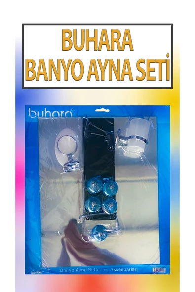 Banyo Seti Ayna,Sabunluk,Fırçalık,Etejyer,Havluluk ( Krom) ürün görseli 1