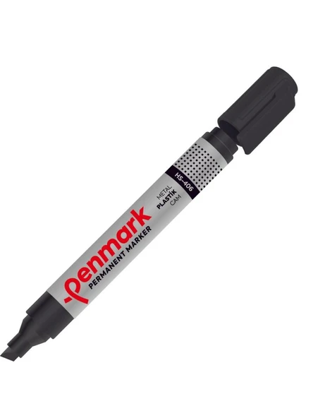 PENMARK PERMANENT MARKOR KESIK UC SIYAH HS 406 01 ürün görseli 1