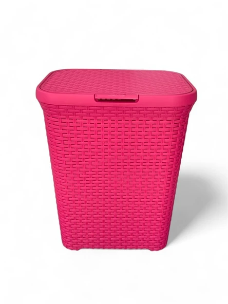 Fusya, Hasır Desenli Plastik Çamaşır Selesi - 25x35x53cm ürün görseli 1