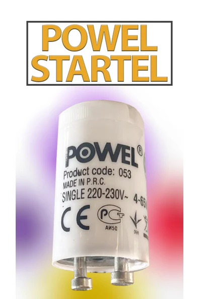 Flüorasan Lamba Starteri 4-65 Watt 220 Volt (1 Adet) Powel S10 ürün görseli 1
