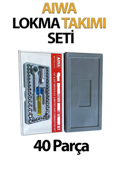 Lokma Takımı 1/4 & 3/8 40 Parça AIWA ürün görseli 1