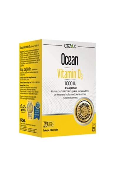 D3 Vitamin 1000ıu Sprey 20ml Vitamin D3 1000 Iu Oral Sprey 20 ml ürün görseli 1