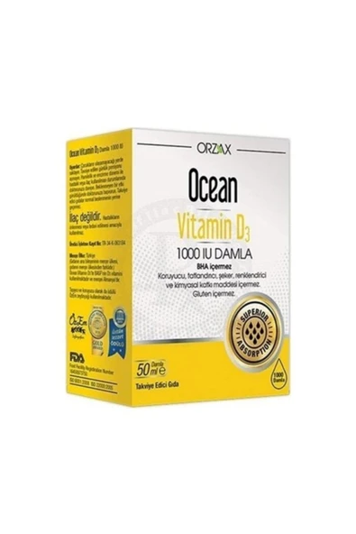 Ocean Vitamin D3 1000 Iu Oral Sprey 20 Ml ürün görseli 1