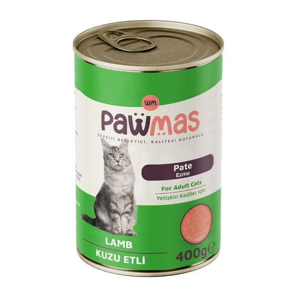 Pawmas Kuzu Etli Pate Yetişkin Kedi Konserve 400 Gr ürün görseli 1